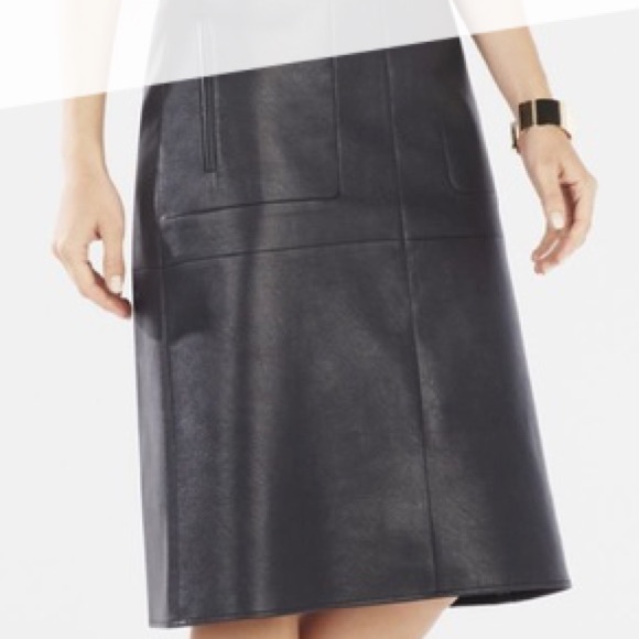 BCBG MaxAzria Faux Leather Skirt - Picture 4 of 16